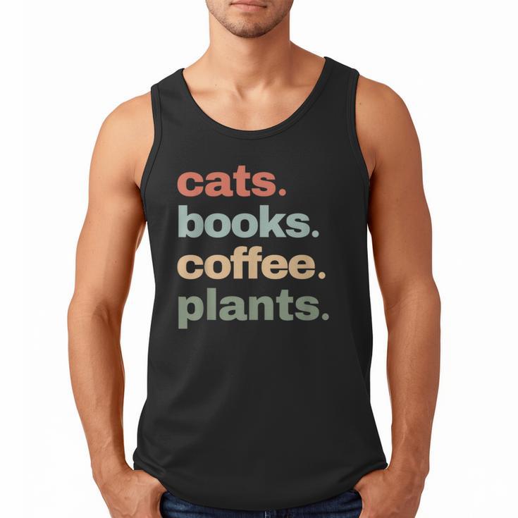 Cats Books Coffee Plants Gardening Mama Mom Mothers Men Tank Top