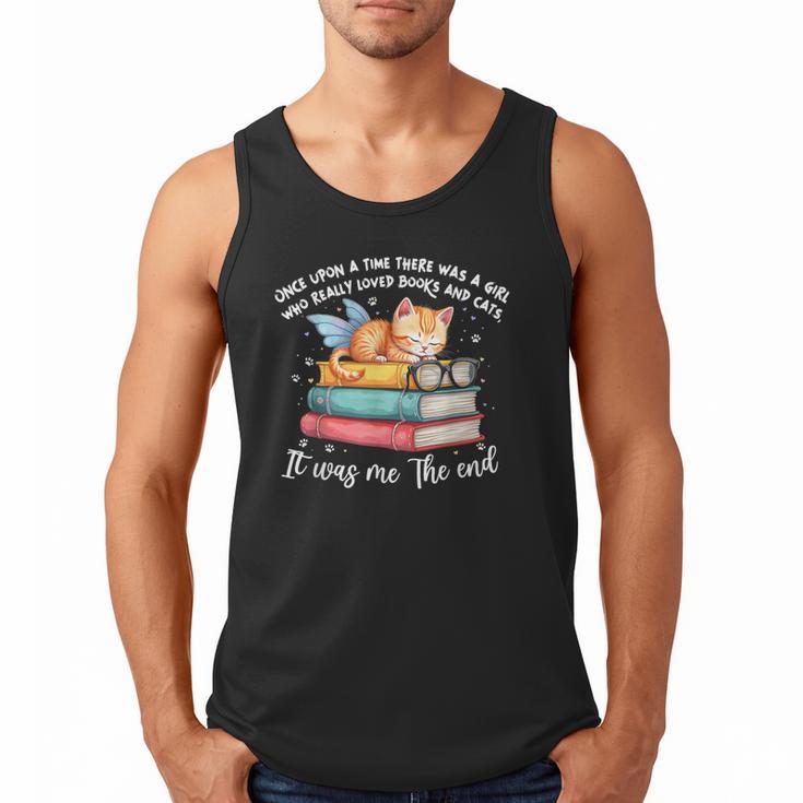 Cats And Books Easily Distracted By Book & Cat Lover Men Women Kids Men Tank Top