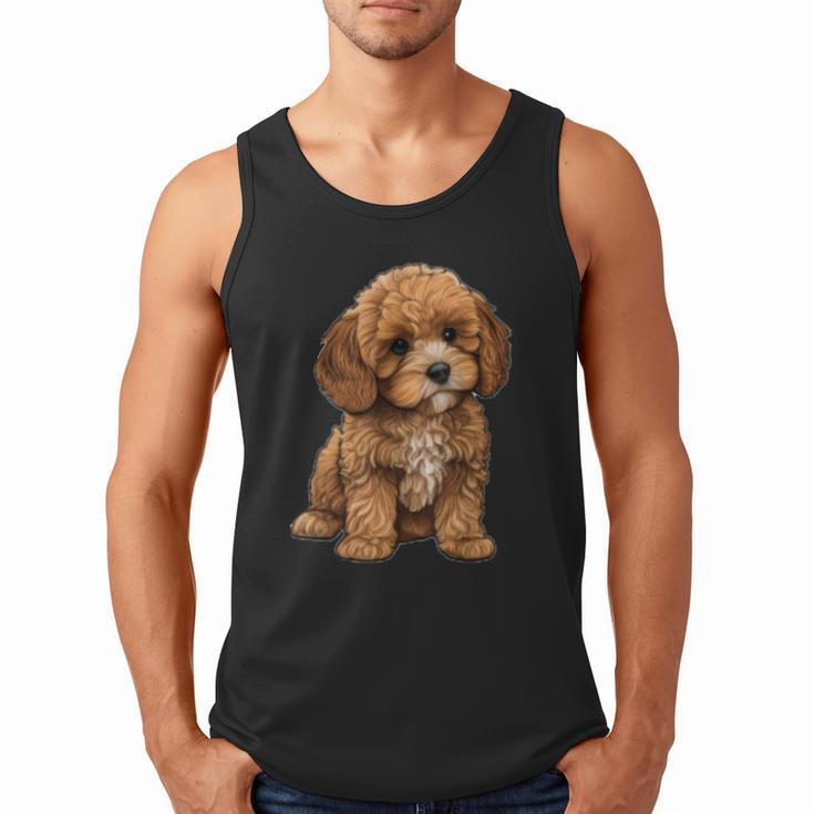 Cavapoo Breed Pet Lover Art Dog For Mom Dad Kids Men Tank Top