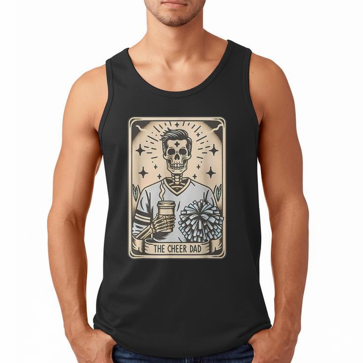Cheer Dad Tarot Card Skeleton Cheerleading Fathers Day Men Tank Top