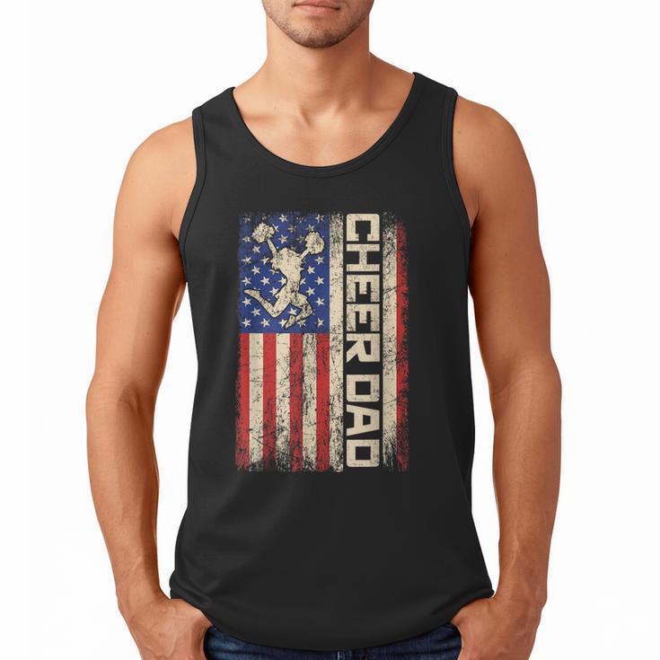 Cheerleader Dad Cheer Dad American US Flag Father Team Men Tank Top