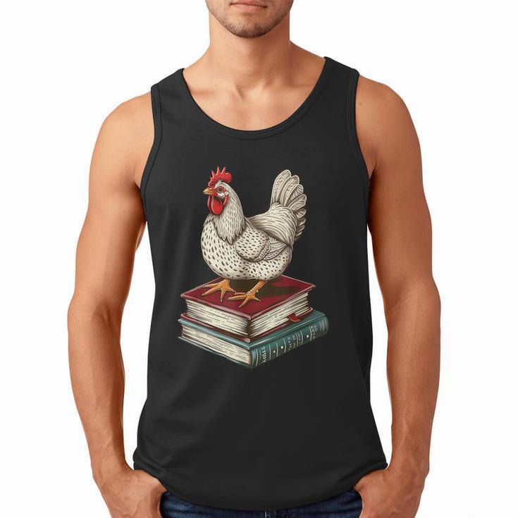 Chicken Books Back To School First Day Of School Boys Girls Men Tank Top