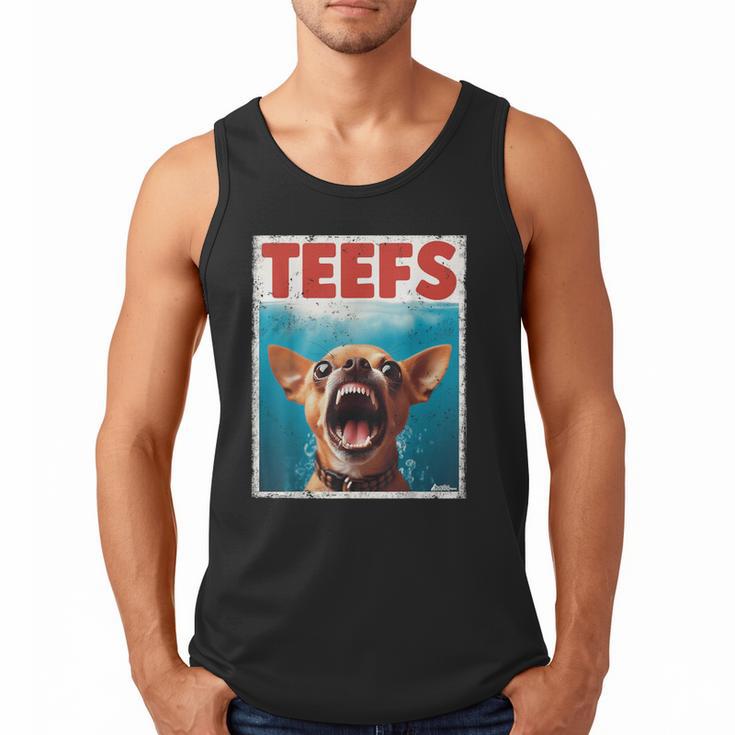 Chihuahua Teefs Top Teeth Chi Jowls Paws Dog Mom Dad Men Tank Top