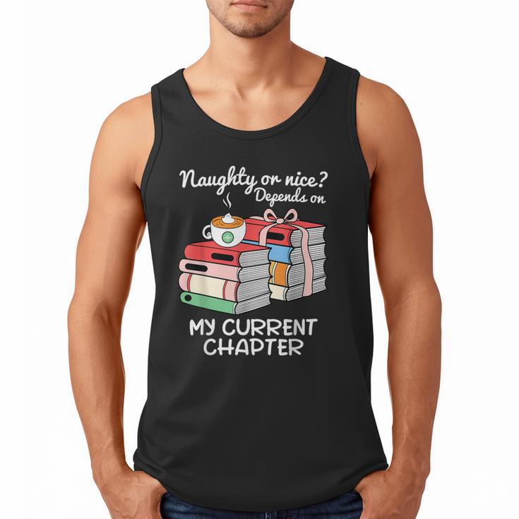 Christmas Book Lovers Naughty Or Nice Men Tank Top