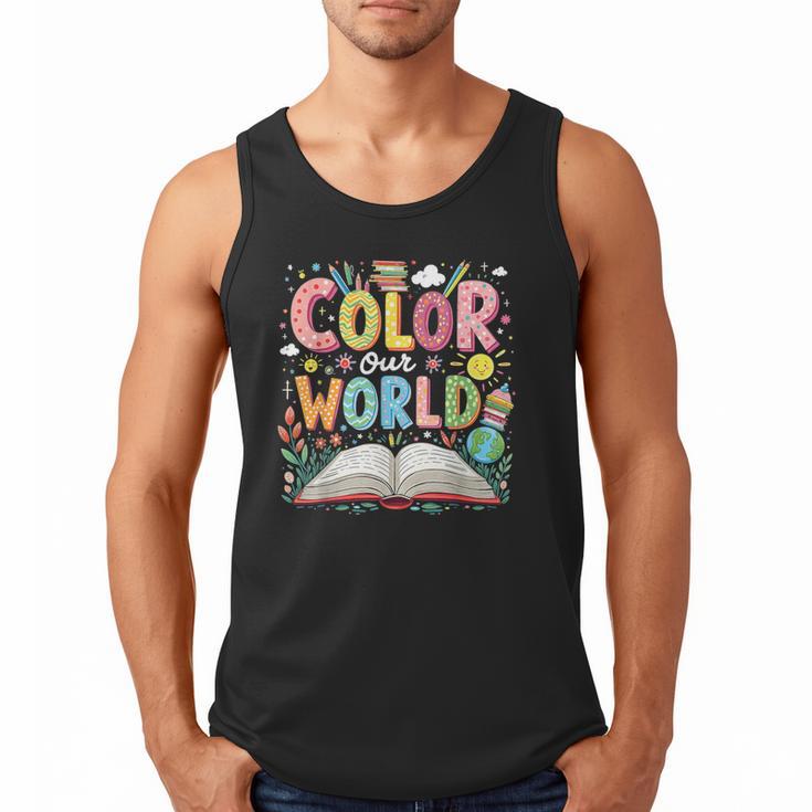 Color Our World Book Reading Program 2026 Summer Men Tank Top