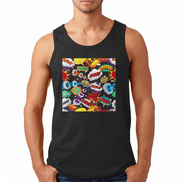 Comic Book Pop Art Modern Fun Men Tank Top