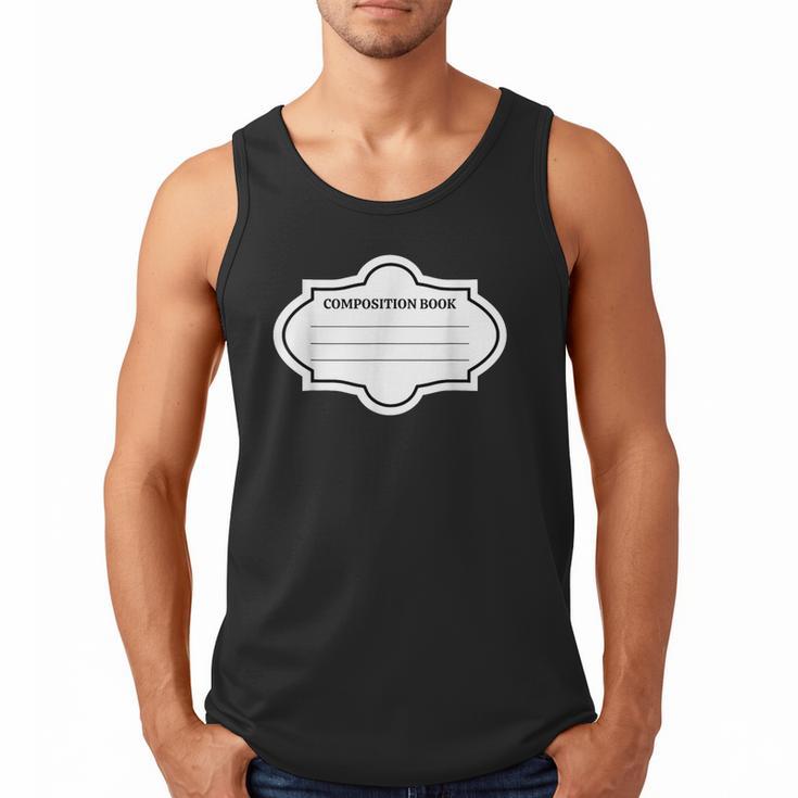 Composition Book Notebook Teacher's Halloween Group Costume Men Tank Top