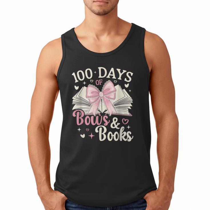 Coquette 100 Days Of Bows Books Reading 100th Day Of School Men Tank Top