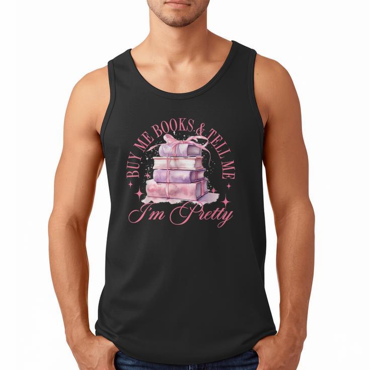 Coquette Aesthetic Bow Buy Me Books & Tell Me I'm Pretty Men Tank Top