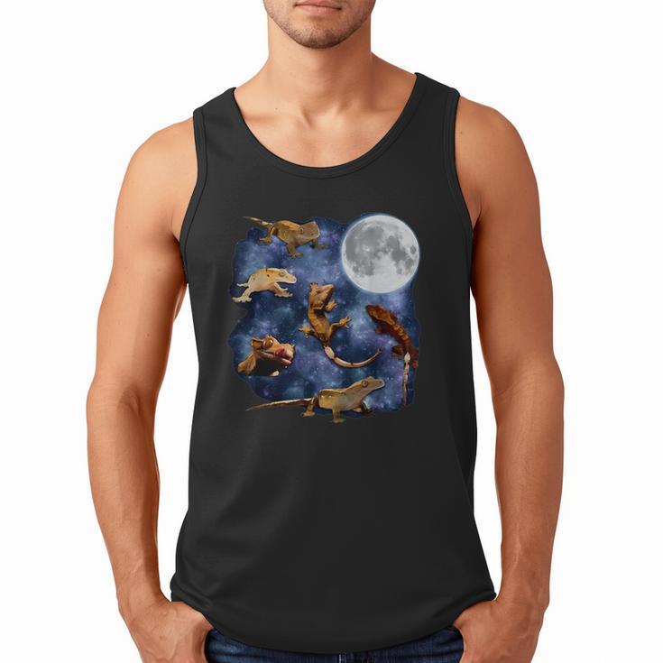 Crested Gecko Moon Retro Reptile Mom Dad Breeder Lover Men Tank Top