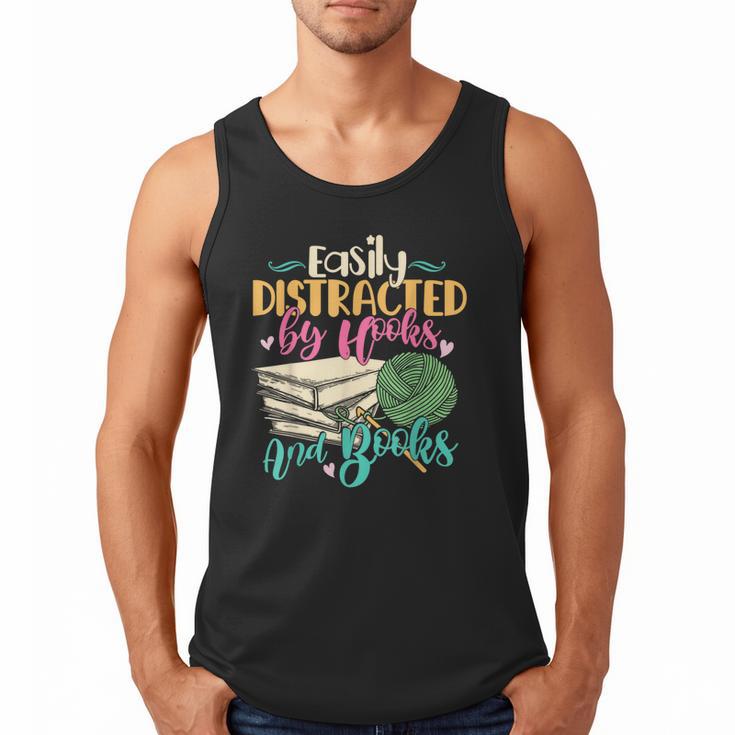 Crochet And Reading Crocheter Bookish Crocheting Book Lover Men Tank Top