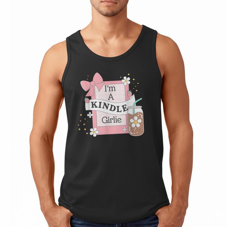 Cute Bookish Kindle Girlie Nerdy Read Book Lover Girl Women Men Tank Top