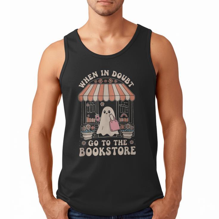 Cute Bookstore Ghost Retro Women Book Lovers Men Tank Top