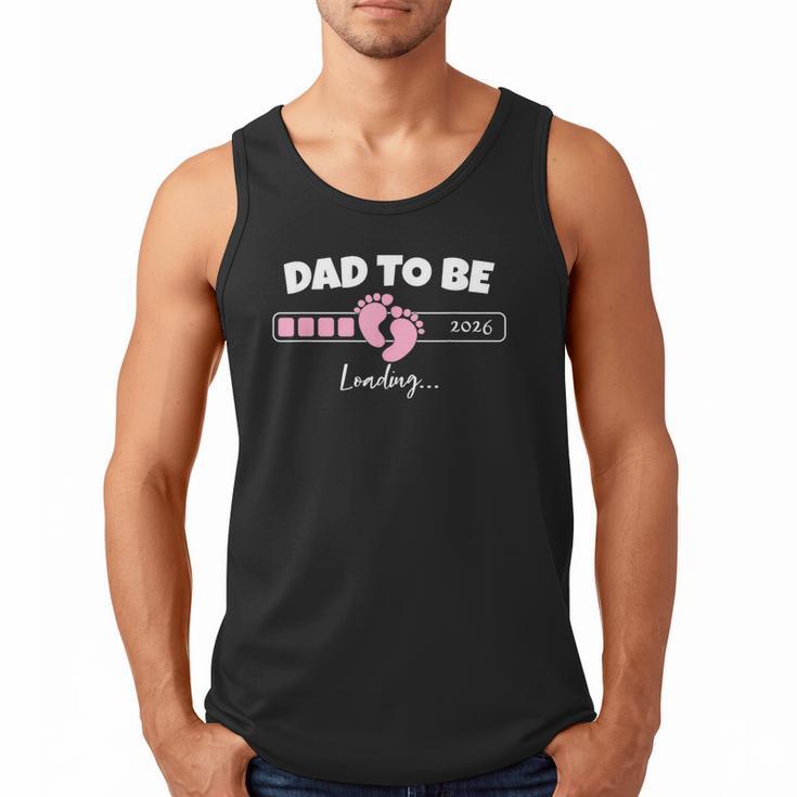 Dad To Be 2026 Loading Pink Little Girl Pregnancy Reveal Men Tank Top