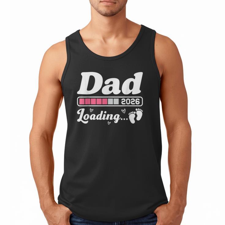 Dad To Be 2026 Loading Pink Pregnancy Reveal New Dad Daddy Men Tank Top