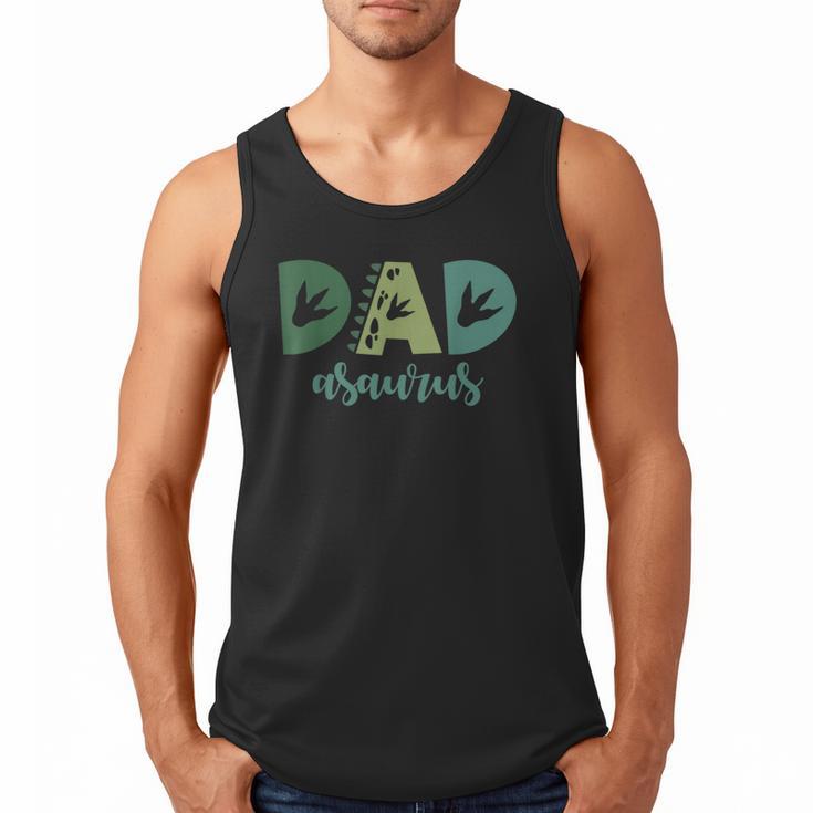 Dad Asaurus Dinosaur Birthday Mom Dad Birthday Boy T-Rex Men Tank Top