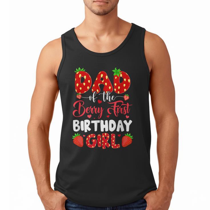 Dad Of The Berry First Birthday Of Girl Strawberry Men Tank Top