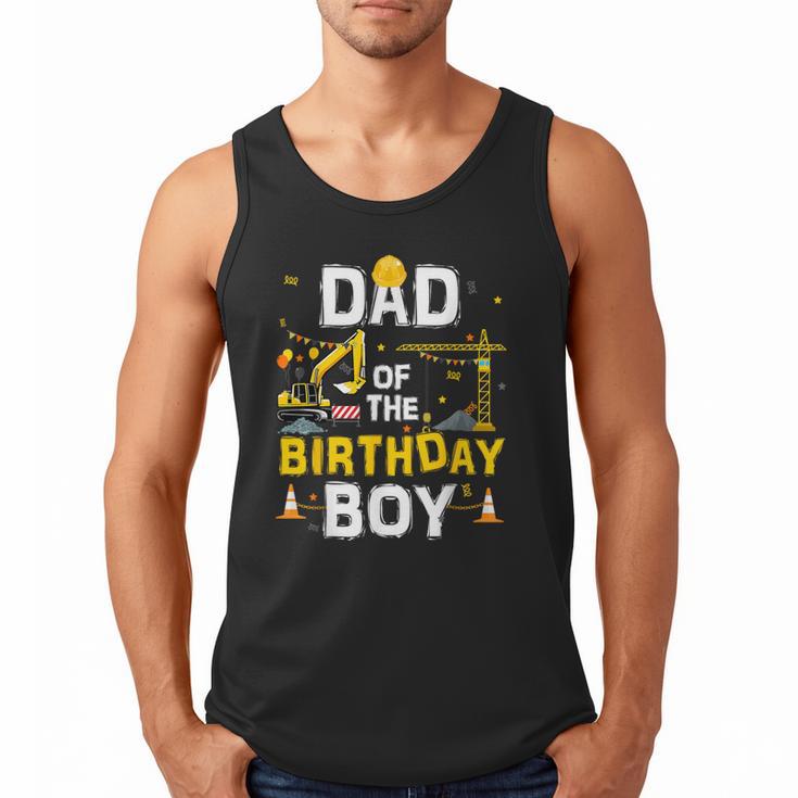 Dad Of The Birthday Boy Matching Construction Crew B-Day Men Tank Top