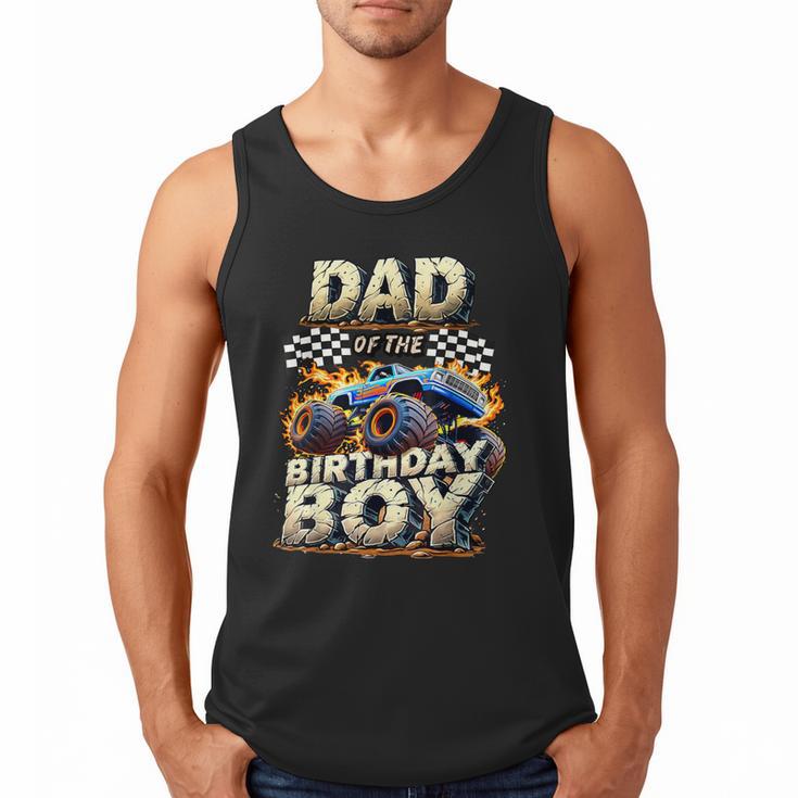 Dad Of The Birthday Boy Monster Truck Family Matching Party Men Tank Top