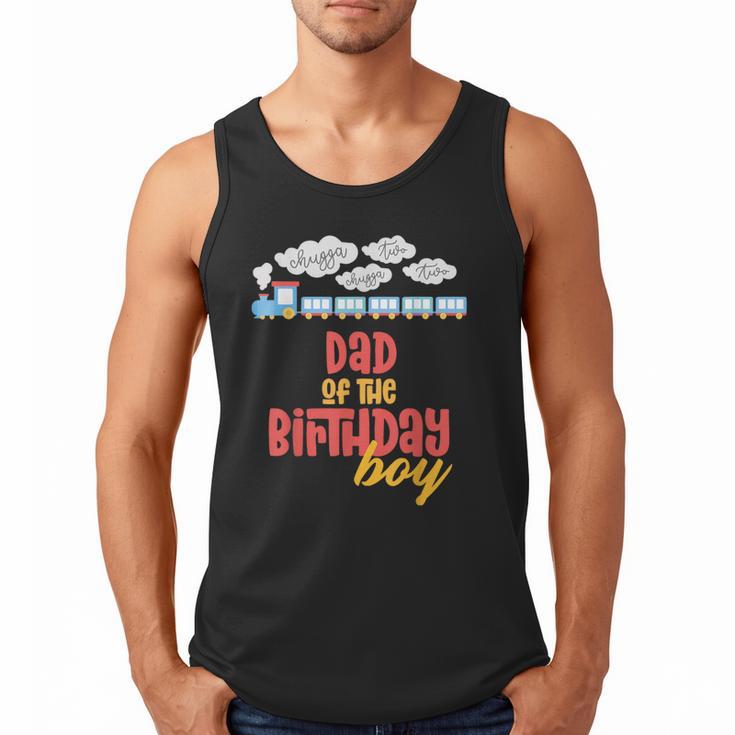 Dad Birthday Boy Train I'm 2 Two Yr Old Chugga Engine Men Tank Top