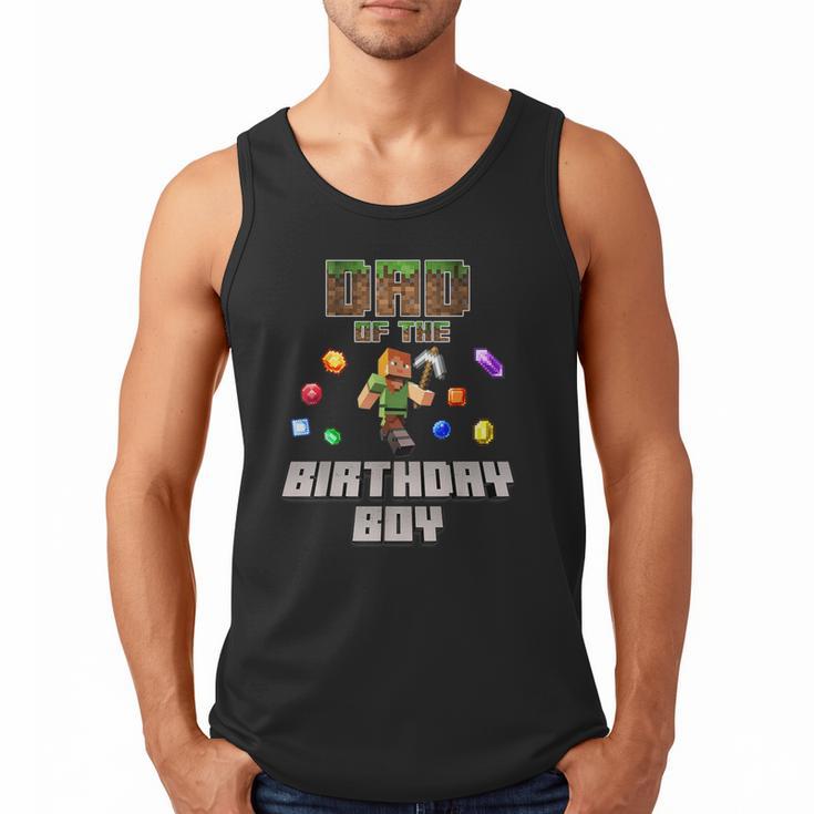 Dad Of The Birthday Boy Video Gamer Pixel Number Men Tank Top