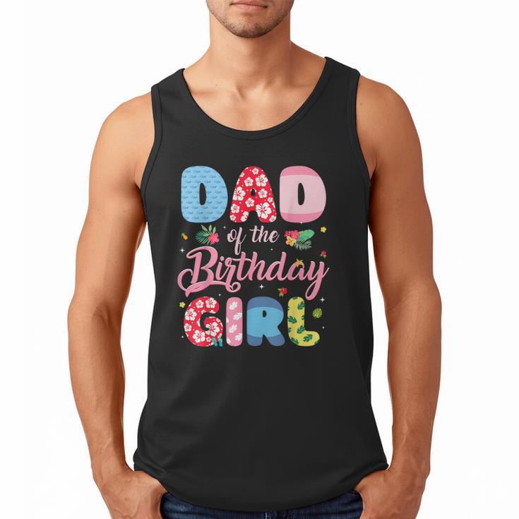Dad Of The Birthday Girl Family Summer Beach Birthday Party Men Tank Top