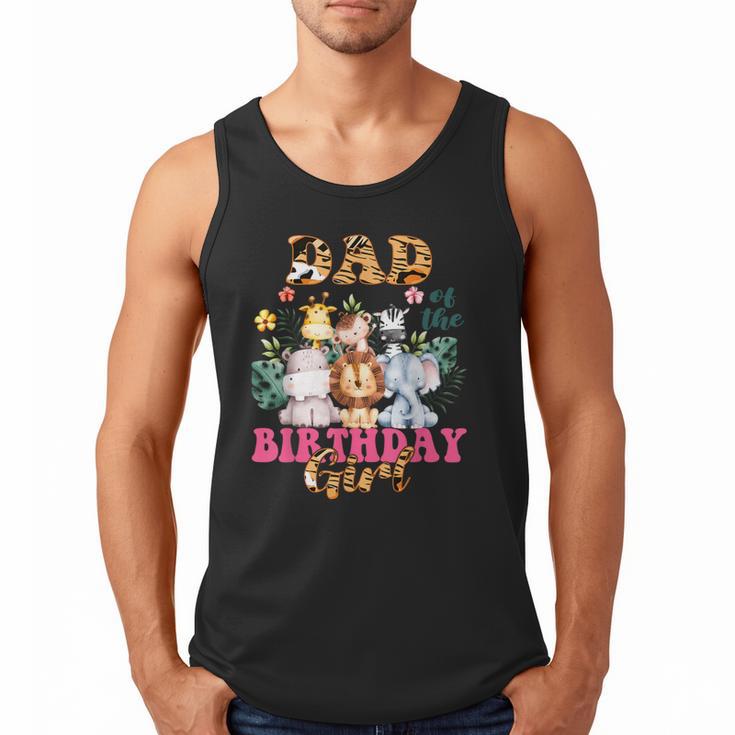 Dad Of The Birthday Girl Zoo Theme Animal Party Safari Cool Men Tank Top