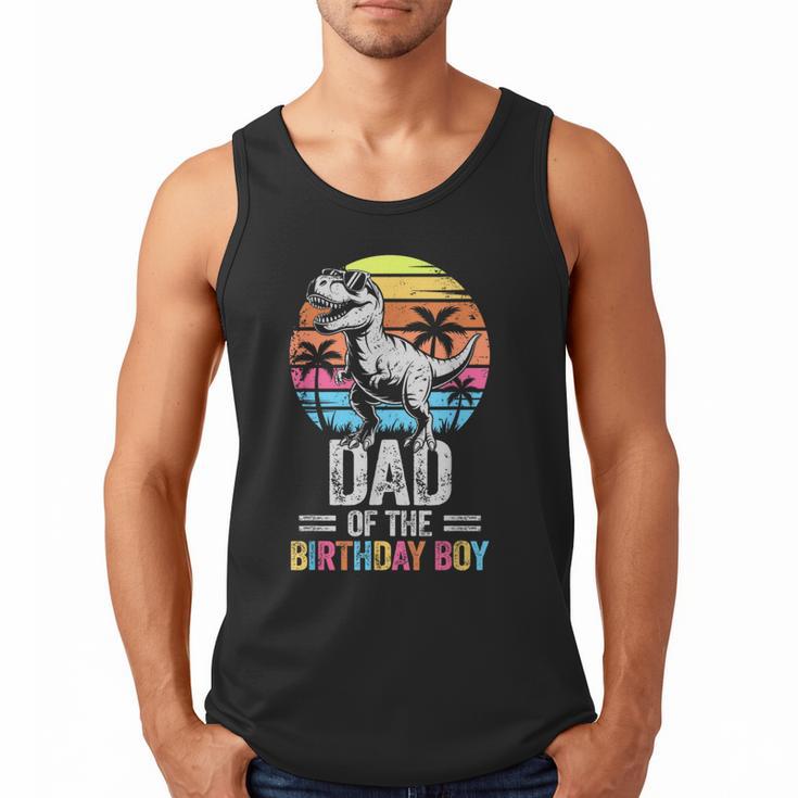 Dad Of The Birthday Party Outfit Dinosaur Daddy Men Tank Top