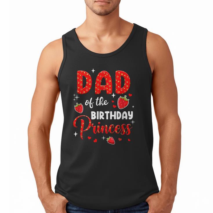 Dad Of The Birthday Princess Strawberry Theme Bday Party Men Tank Top