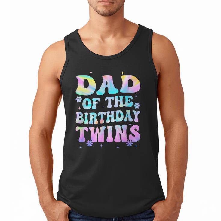 Dad Of The Birthday Twins Girls Kids Party Retro Bday Men Tank Top