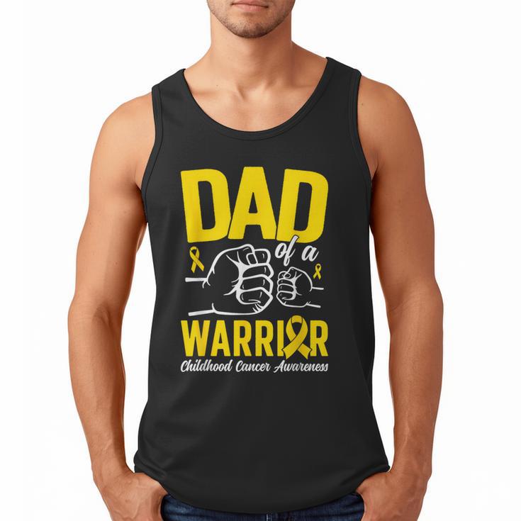 Dad Of A Childhood Cancer Warrior Childhood Cancer Awareness Men Tank Top