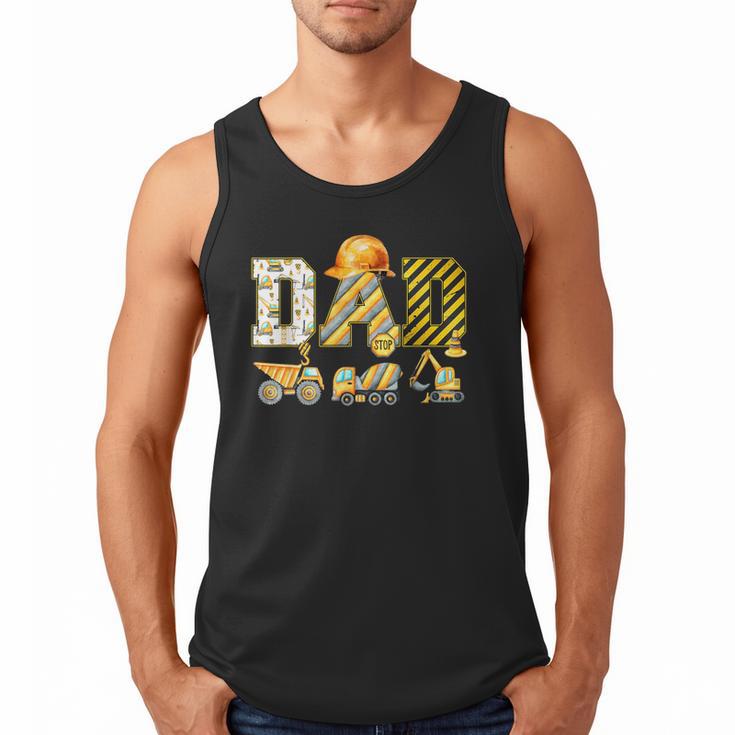 Dad Construction Excavator Kids Matching Family Party Men Tank Top