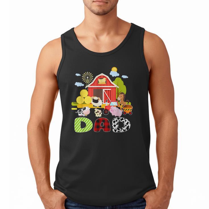 Dad Farm Animal Birthday Family Matching Party Men Tank Top