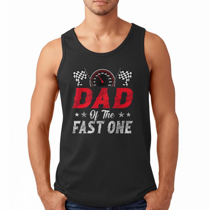 Dad Of The Fast One 1st Birthday Racing Car Family Men Tank Top