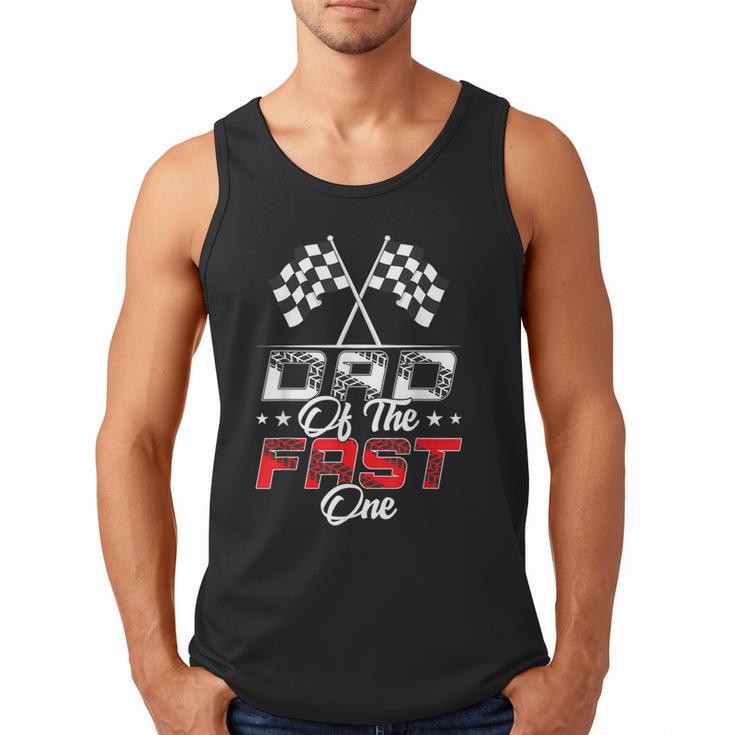 Dad Of The Fast One First Birthday Racing Car Family Men Tank Top