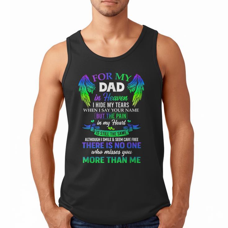 For My Dad In Heaven Touching Tribute For Passed Away Father Men Tank Top