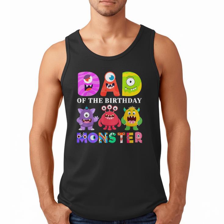 Dad Little Monster Kids 1st Birthday Party Family Monster Small Men Tank Top