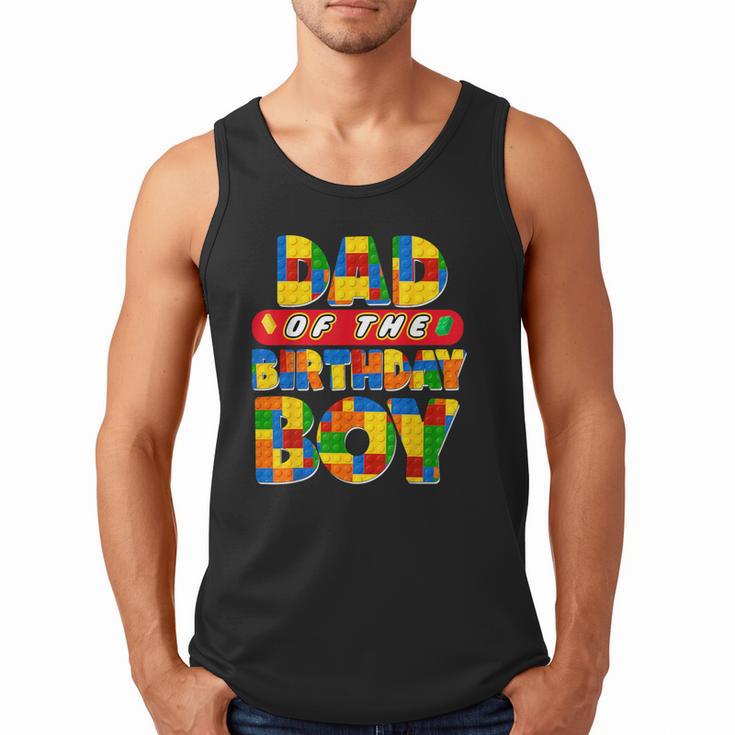 Dad And Mom Birthday Boy Building Bricks Family Party Decor Men Tank Top
