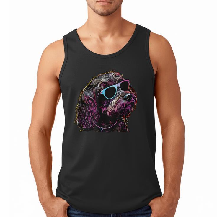 Dad Mom Cool Dog Sunglasses Cockapoo Men Tank Top