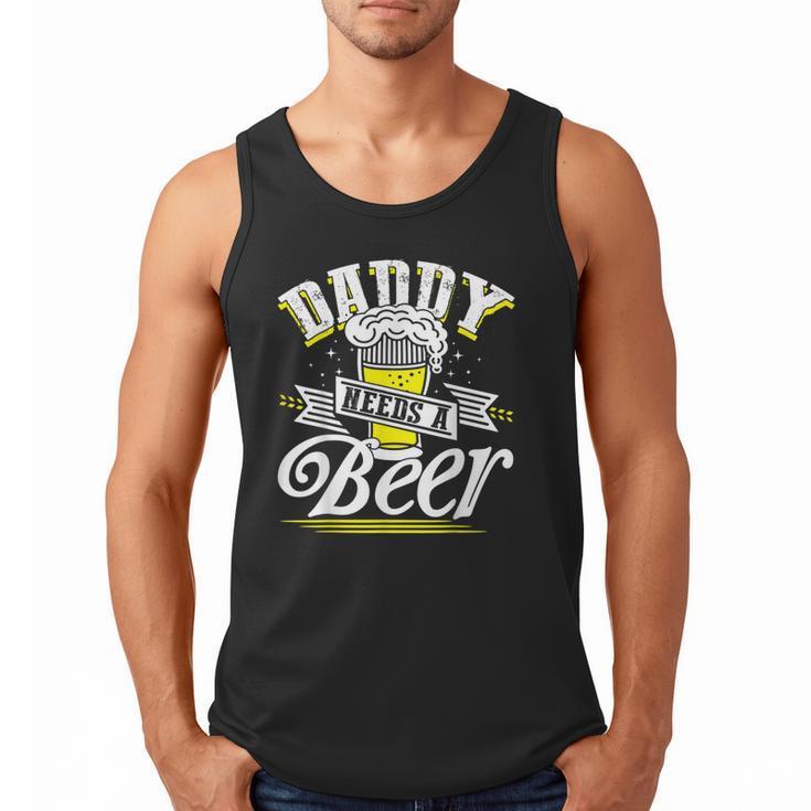 Dad Needs A Beer Button Up Shirts Beer Drinking Lover Men Tank Top
