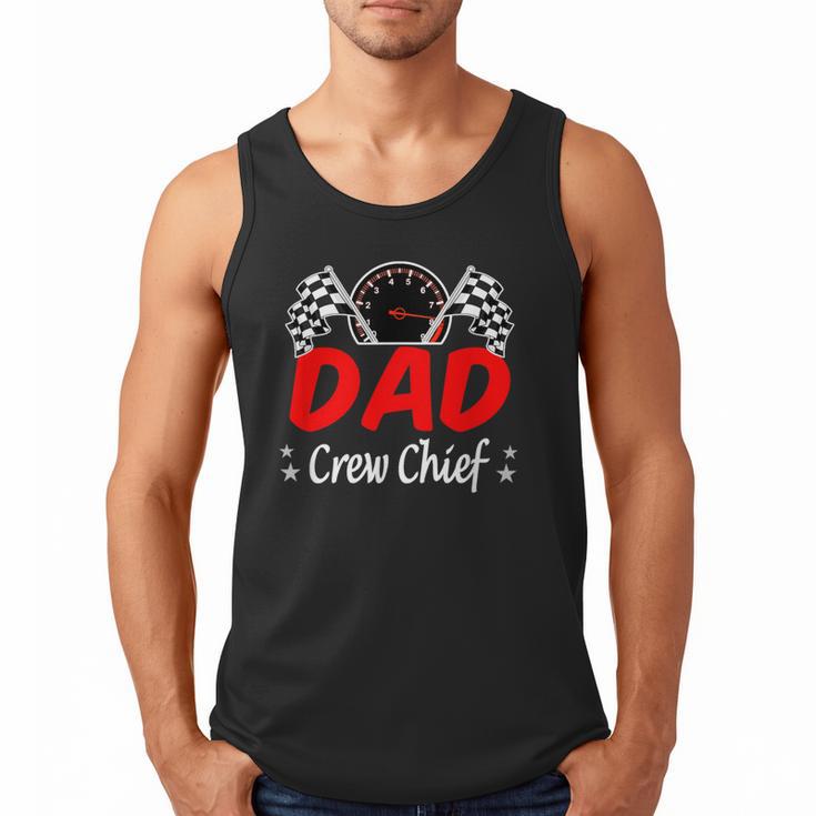 Dad Pit Crew Chief Racing Birthday Childs Party Fun Men Tank Top