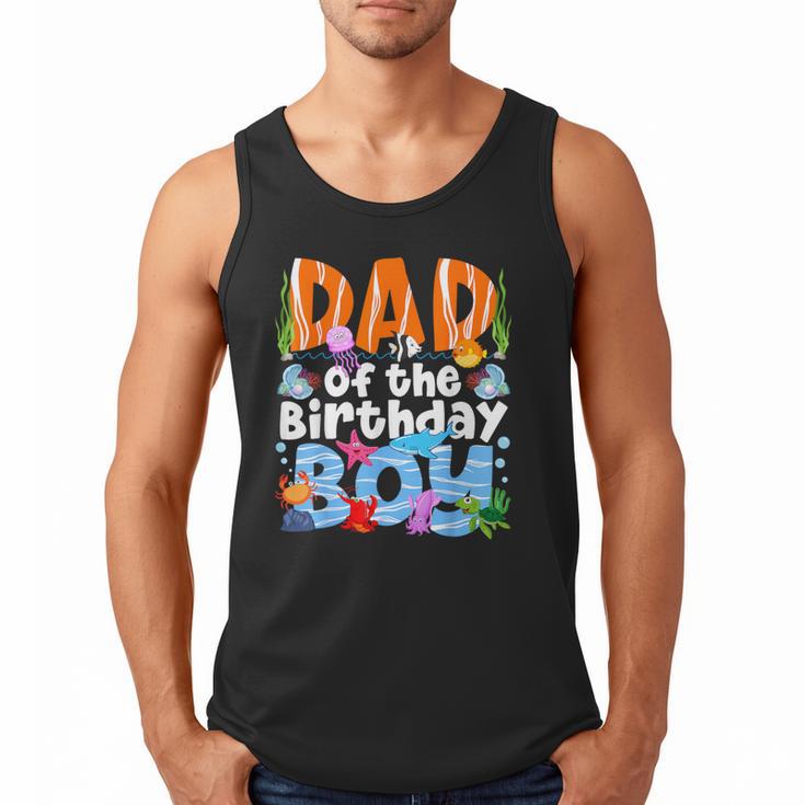 Dad Under Sea Birthday Party Boys Ocean Sea Animals Themed Men Tank Top