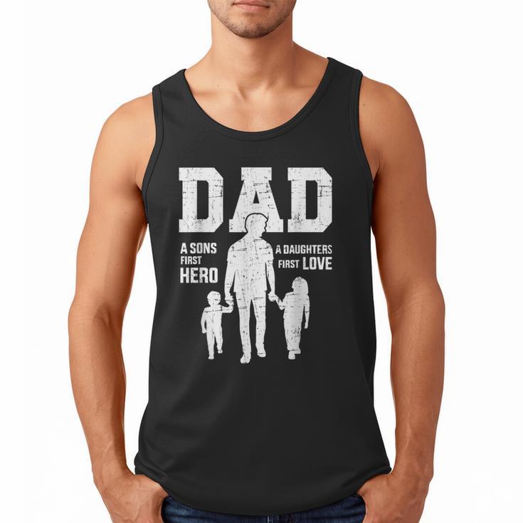 Dad Sons First Hero Daughter Love For Father's Day Men Tank Top
