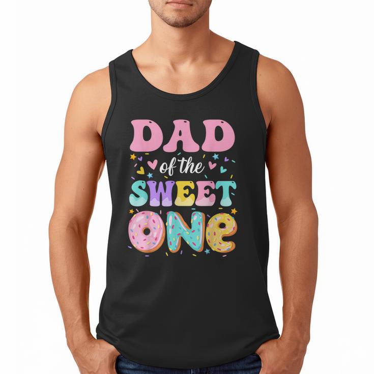 Dad Of The Sweet One 1st Birthday Donut Bday Party Men Tank Top