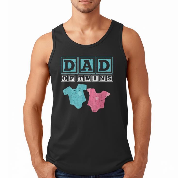 Dad Of Twins Family Daddy Fathers Day Future Parents Men Tank Top
