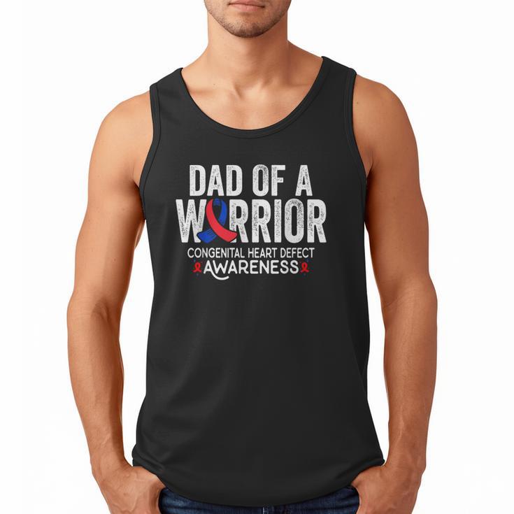 Dad Of a Warrior CHD Congenital Heart Defect Awareness CHD Men Tank Top