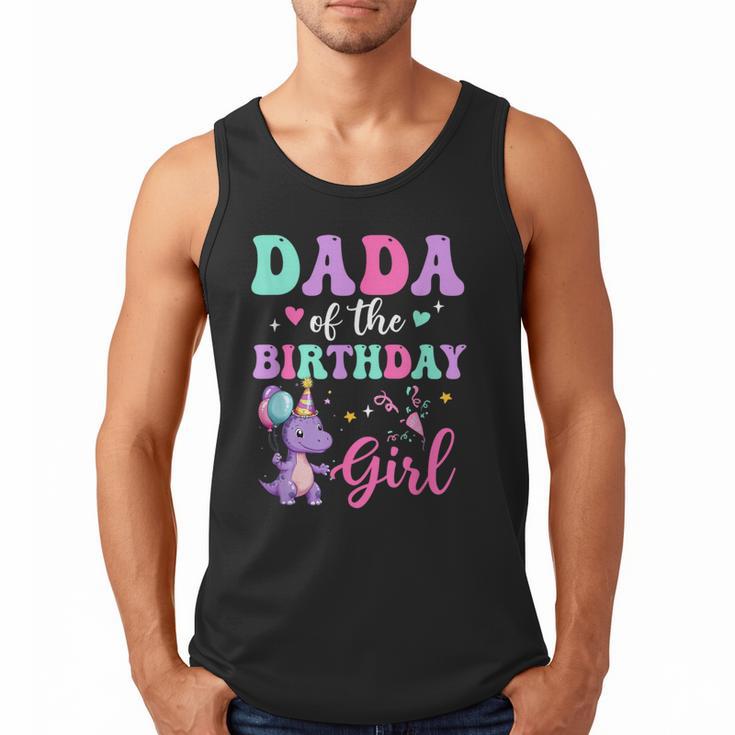 Dada Of The Birthday For Girl Dinosaur T-Rex Party Family Men Tank Top