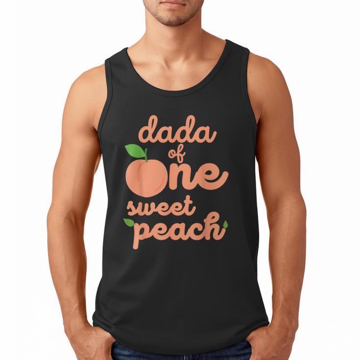 Dada Dad First Birthday One Sweet Peach Bday Family Matching Men Tank Top
