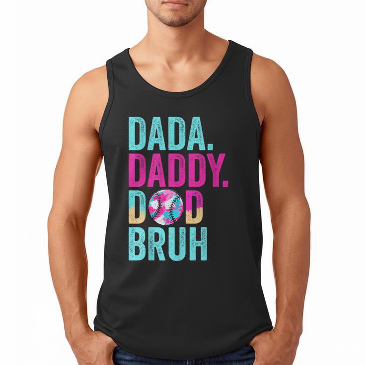 Dada Daddy Dad Bruh Baseball Drip Ice Cream Dad Bruh Men Tank Top