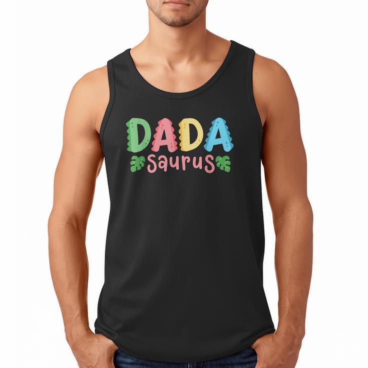 Dada Saurus Kids Dinosaur Birthday Party Family Matching Men Tank Top